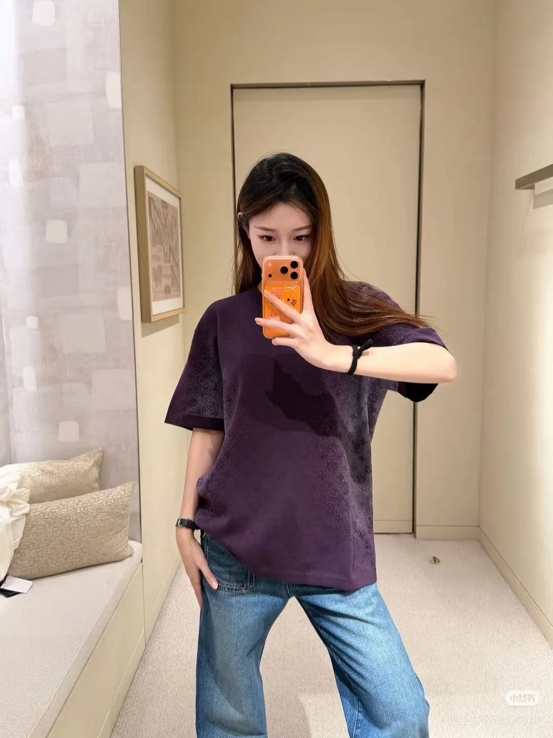 Louis Vuitton/Louis Vuitton 26ss presbyopic gradient jacquard knitted short sleeves